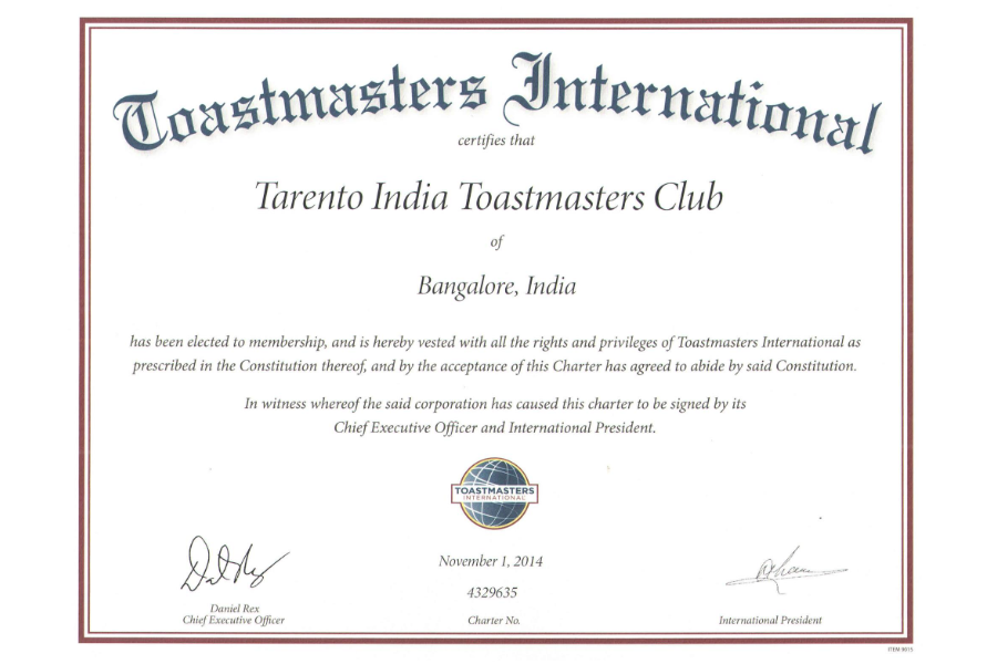 Tarento India Toastmasters Club - 250th Meeting Milestone related